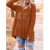 Women Solid Color V  neck Long Sleeve Daily Casual T  shirt