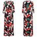 Women Christmas Socks Printing Pattern Long Sleeves Dress Skirt