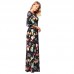 Women Christmas Tree Printing Pattern Long Sleeves Dress Skirt